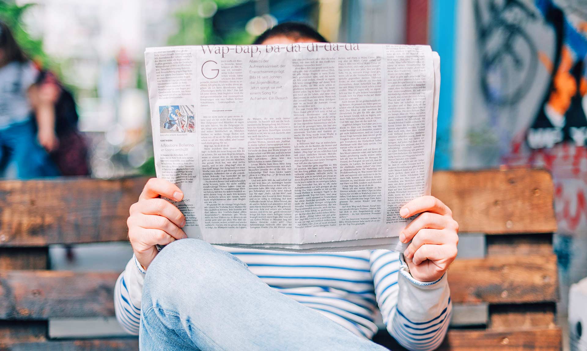 Person Reading Newspaper Person Reading Newspaper